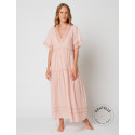 Long dress - Folk 340 • Pink